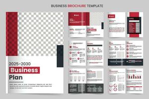 Business plan minimalist brochure template with modern concept and minimalist layout use for business profile vector