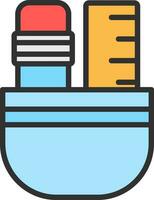 Pencil Case Vector Icon Design