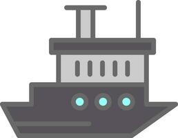 Icebreaker ship Vector Icon Design