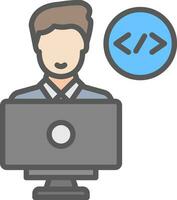 Programmer Vector Icon Design