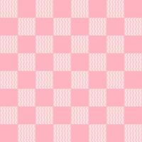 Seamless background with pink lattice pattern and wavy lines elements. vector