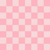 Seamless background with pink lattice pattern and wavy lines elements. vector