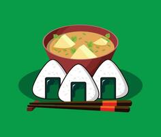 vector hand drawn flat design japan food