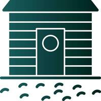 Ice fishing hut Vector Icon Design