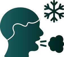 Frosty breath Vector Icon Design