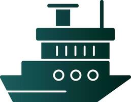 Icebreaker ship Vector Icon Design