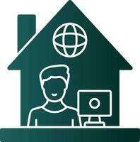 Work From Home Vector Icon Design