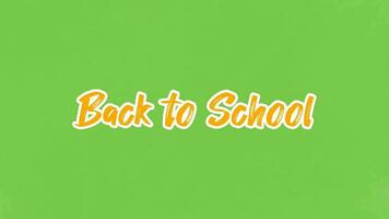 back to school animation. Cool back to school text animation perfect for an opening something animation video