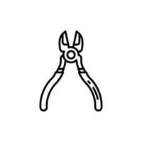 Diagonal Pliers icon in vector. Logotype vector