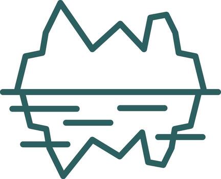 glaciar bahía vector icono diseño