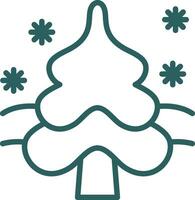 cubierto de nieve árbol vector icono diseño