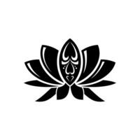 Lotus Flower With Tribal Ethnic Motif Symbol Logo Vector