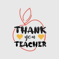 Thank you teacher t shirt design vector file