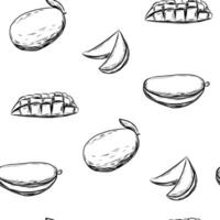 Mango sketch pattern vector