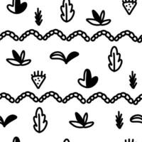 Doodle hand drawn pattern vector