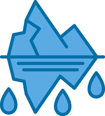 Glacier Vector Icon Design
