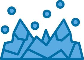 cubierto de nieve montaña vector icono diseño