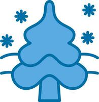 Snow-covered tree Vector Icon Design