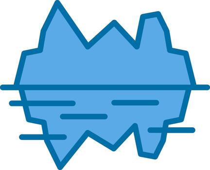 glaciar bahía vector icono diseño