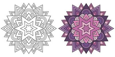 abstract mandala floral ornament,colourful modern mandala design ,mandala Line Illustration vector