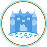 Ice castle Vector Icon Design