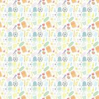 School pattern. Back to school. Doodle school background. Seamless school vector illustration