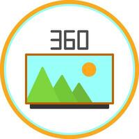 360 Image Vector Icon Design