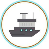 Icebreaker ship Vector Icon Design