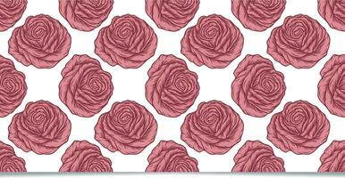 sin costura antecedentes con Rosa. diseño ilustración para decoración, pared decoración, fondo de pantalla, cubrir, bandera, póster, tarjeta. vector