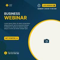 Digital Marketing Live Webinar and Business Social Media Post Template vector