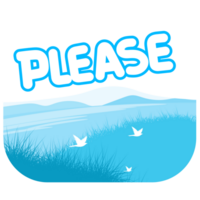 Please in nature scene png