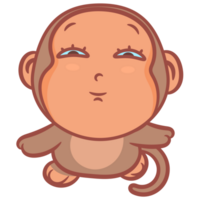 Close up smiling monkey cartoon gesture png