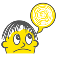 I have no idea round yellow cartoon gesture png