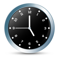 Glossy Face Clock Flat, Clock Face Isolated, Classic And Modern Wall Clock For UI UX Design, Presentation, Website And Apps, Office Hour, Deadline, Schedule Icon png