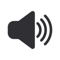 Sound Speaker Icon, Megaphone Announcement Icon, Louder Sound Symbol, MP3 Button, Musical Design Elements, Stereo Button, Audio Symbol, Speaker Pictogram, Silhouette png