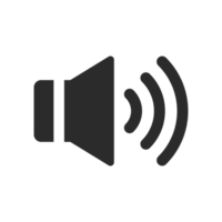 Sound Speaker Icon, Megaphone Announcement Icon, Louder Sound Symbol, MP3 Button, Musical Design Elements, Stereo Button, Audio Symbol, Speaker Pictogram, Silhouette png