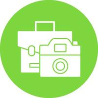 Camera Bag Vector Icon Design