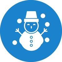 Snowman Vector Icon Design