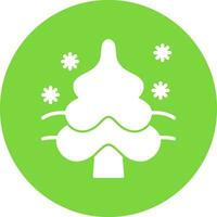 cubierto de nieve árbol vector icono diseño