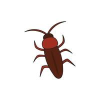 niños dibujo dibujos animados vector ilustración cucaracha icono aislado en blanco antecedentes