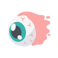 Eyeball. A spooky eyeball to decorate a Halloween card. png