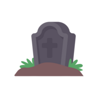 Ghost graves. Stones carved names of dead people on rocks with crosses in spooky cemetery. png