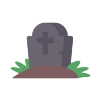 fantasma tumbas. piedras tallado nombres de muerto personas en rocas con cruces en escalofriante cementerio. png