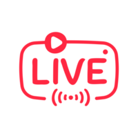 social media live broadcast icon streaming video online meeting png