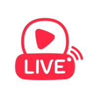 social media live broadcast icon streaming video online meeting png