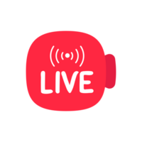 social media live broadcast icon streaming video online meeting png