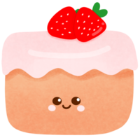 pastel con fresa png