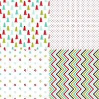 Merry Christmas and Happy New Year Set of holiday backgrounds. Collection of seamless patterns vector
