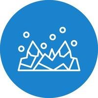 Snow-covered mountain Vector Icon Design