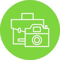 Camera Bag Vector Icon Design